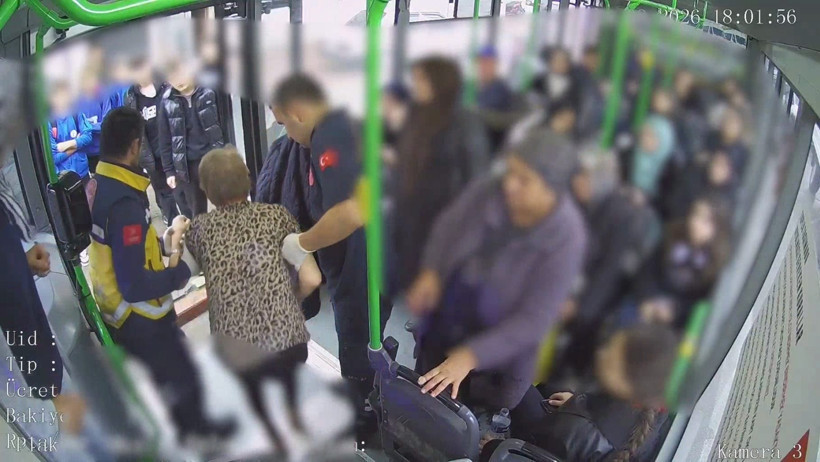 Otobüste korku dolu anlar: Kadın sürücü soğukkanlılığıyla hayat kurtardı - Resim : 4