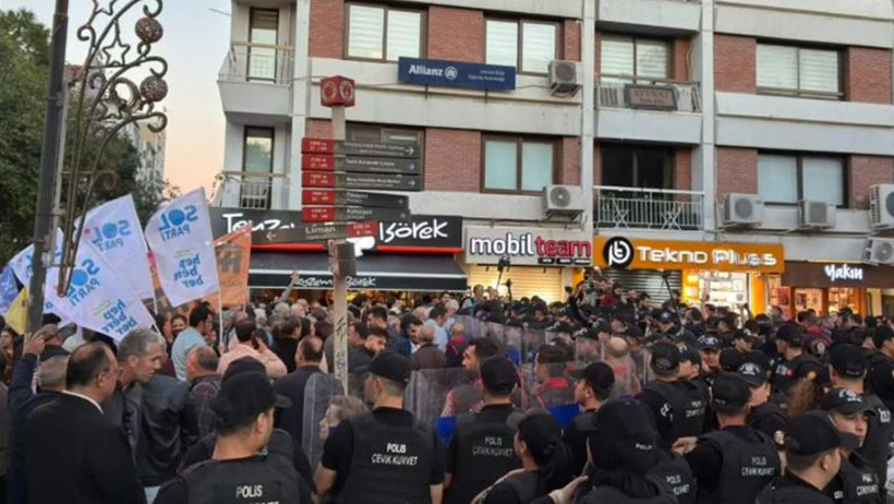 İzmir’de 'Cemil Tugay' protestosu: Meydanlar kapatıldı, TOMA’lar dizildi - Resim : 3