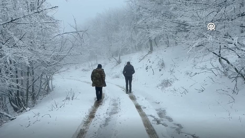 Ganos Dağı beyaza büründü: Ormanlar masal diyarına dönüştü - Resim: 6