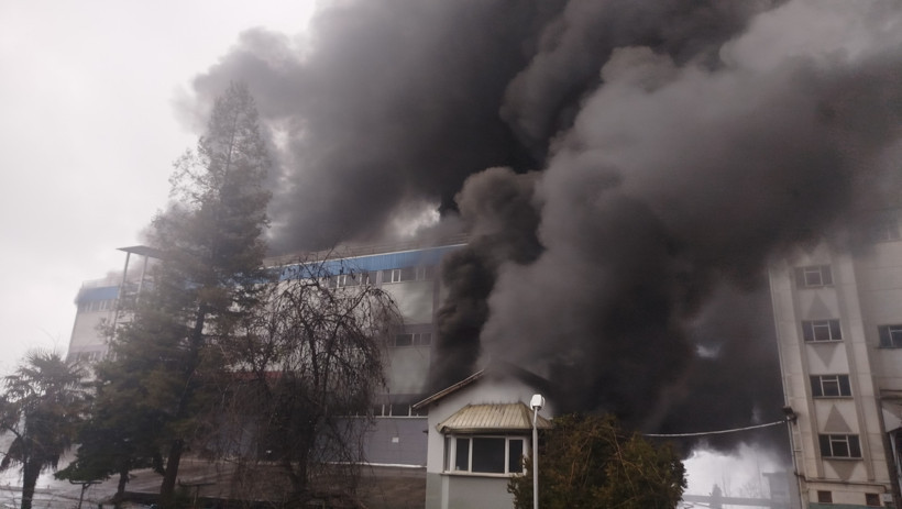 Trabzon'da fındık fabrikası alevlere teslim: Dev tesiste yangın &ccedil;ıktı - Resim : 2