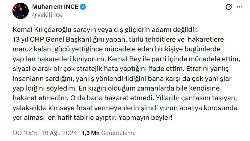 Kılıçdaroğlu’nun teklifini Muharrem İnce kabul edecek mi? - Resim : 2