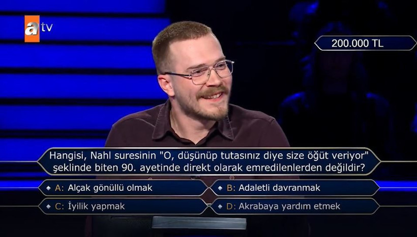 Kim Milyoner Olmak İster'de Nahl Suresi sorusunu joker kullanmadan doğru bildi: 200 bin TL kazandı, Oktay Kaynarca şaşırdı - Resim: 7