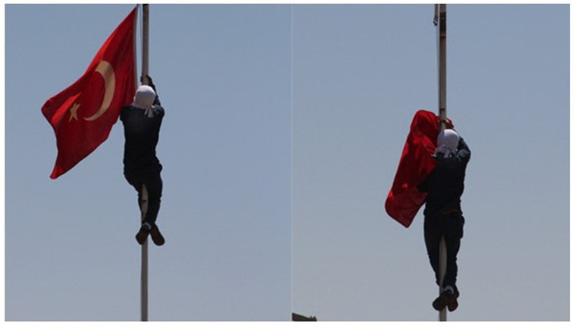 T&uuml;rk bayrağına al&ccedil;ak&ccedil;a saldırı... Yarın, hangi komutanlığımızı kapatacaksınız? - Resim : 1