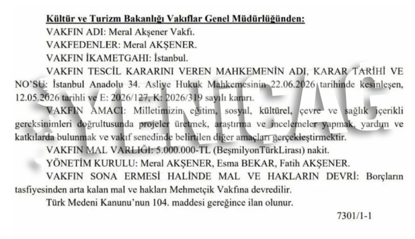 Meral Akşener’in vakıf muamması! YENİÇAĞ yerinde görüntüledi: Tabela yok, eşi listede yok, bağış hesabı meçhul - Resim : 5
