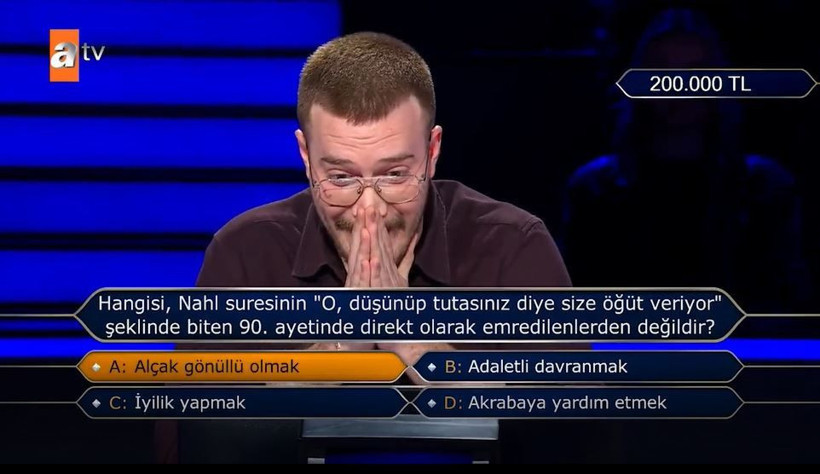 Kim Milyoner Olmak İster'de Nahl Suresi sorusunu joker kullanmadan doğru bildi: 200 bin TL kazandı, Oktay Kaynarca şaşırdı - Resim: 11