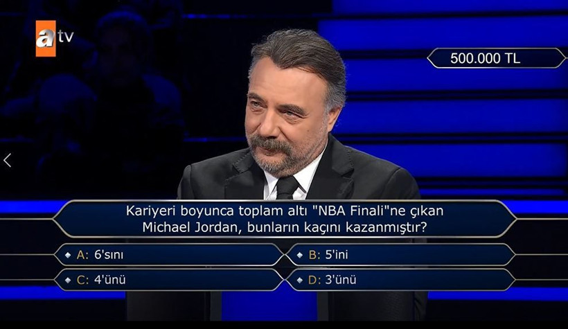 Kim Milyoner Olmak İster’de Michael Jordan sorusuyla nefesler tutuldu: 19 yaşındaki Bilkentli öğrenci gecenin yıldızı oldu… 1 milyonluk soruya bir adım kaldı - Resim: 1