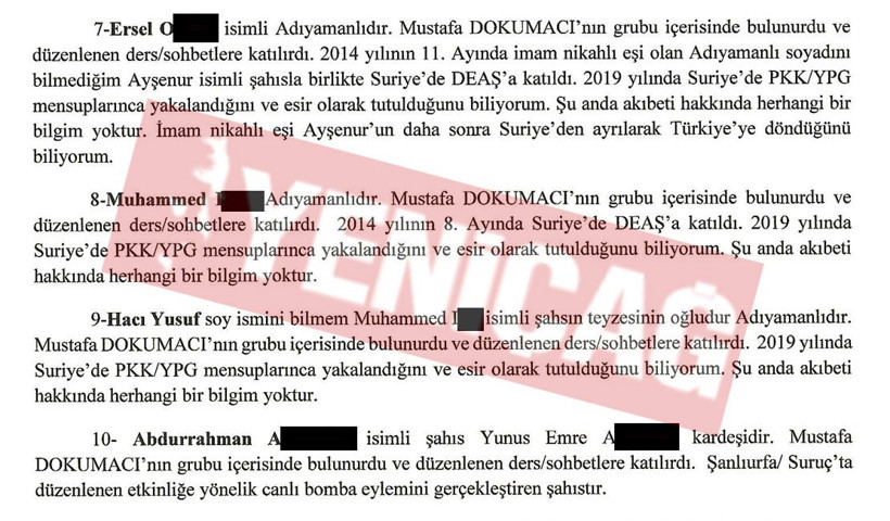 İtirafçı isim isim anlattı: İşte belgelerle Türkiye’deki IŞİD’çilerin listesi - Resim : 6