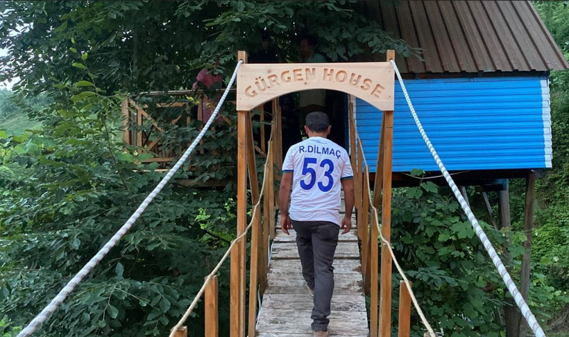 Karadeniz 'dehası' sının son keşfi: Uçuruma karşı asma köprülü bungalov - Resim: 2
