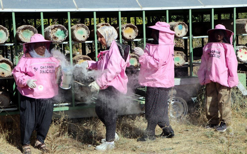 Bakteri ve virüslere karşı kalkan: ‘Pembe maskeli’ kadınlar kolları sıvadı - Resim: 9