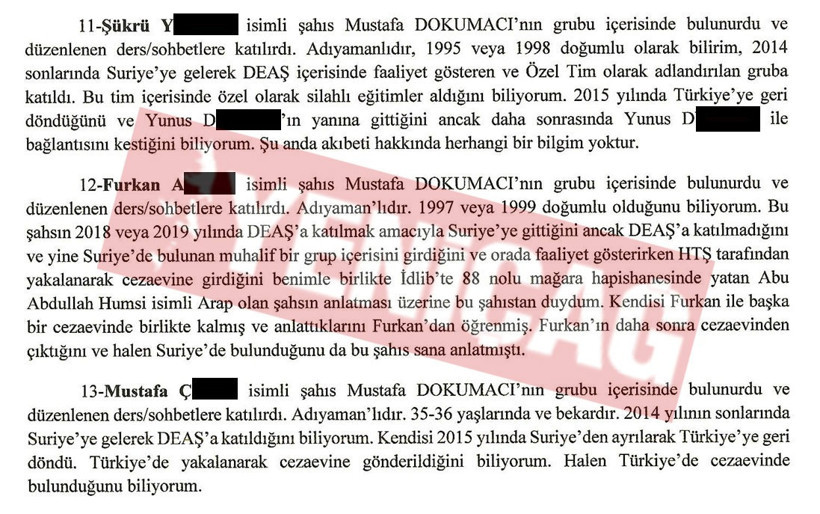 İtirafçı isim isim anlattı: İşte belgelerle Türkiye’deki IŞİD’çilerin listesi - Resim : 5