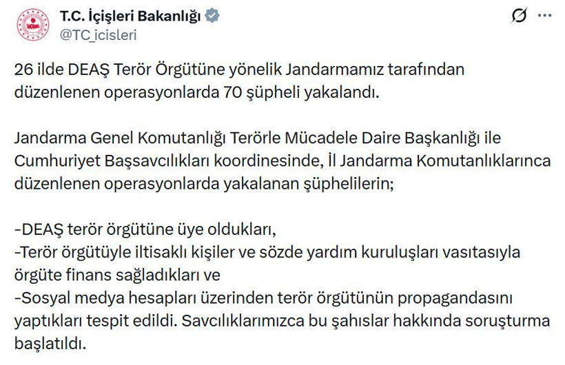 IŞİD finans ağına ağır darbe: Sosyal medyadaki hücresi çökertildi: 26 ilde 70 gözaltı - Resim : 2
