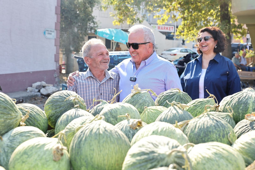 Hırsız almaz kavununda hasat zamanı: Başkan bunun için tarlaya indi - Resim: 7