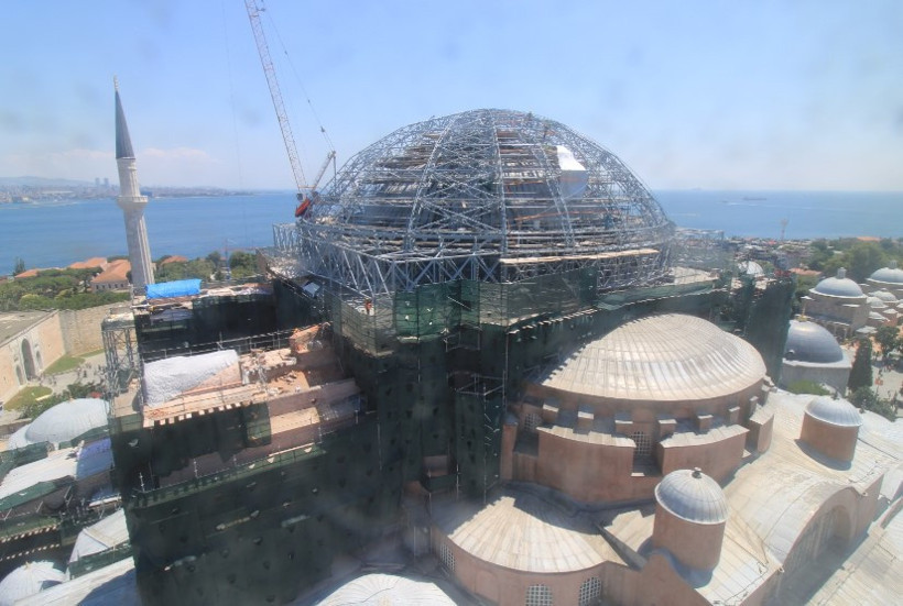 Ayasofya'da yeni dönem: Ana Kubbe restorasyonunda kritik aşama - Resim : 1