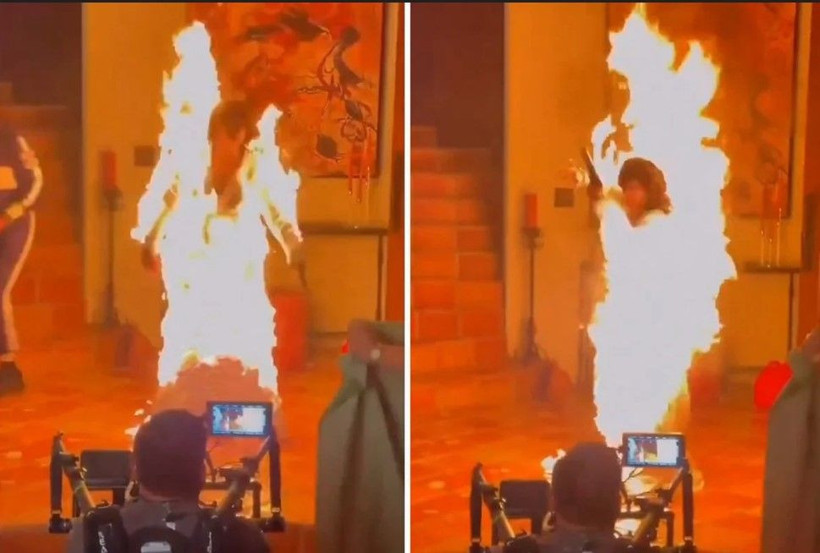 Katy Perry’yi alevler sardı: 'Watch It Burn' klip çekiminde yangın paniği - Resim: 2