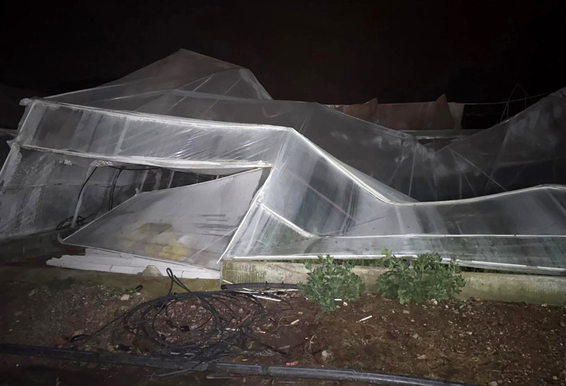 Turizm kentinde büyük yıkım: Milyonlarca lira zarar: Hortum seraları kağıt gibi yırttı - Resim : 2