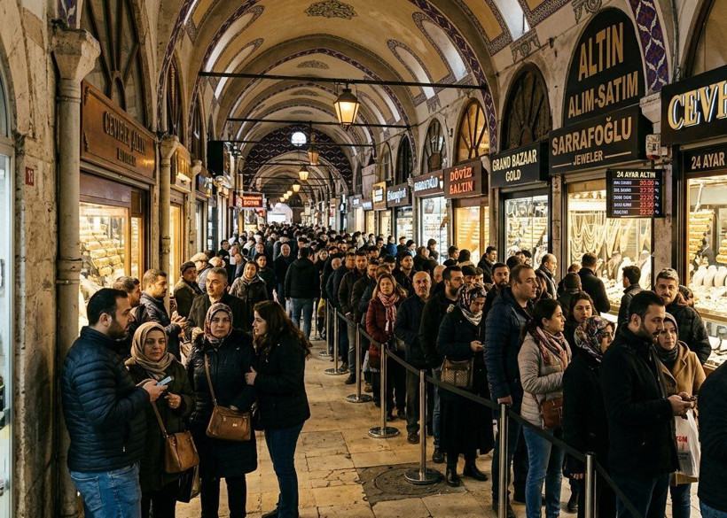 Fiyatının düştüğünü gören altın almaya koştu: Kuyrukların ucu görünmedi - Resim: 4