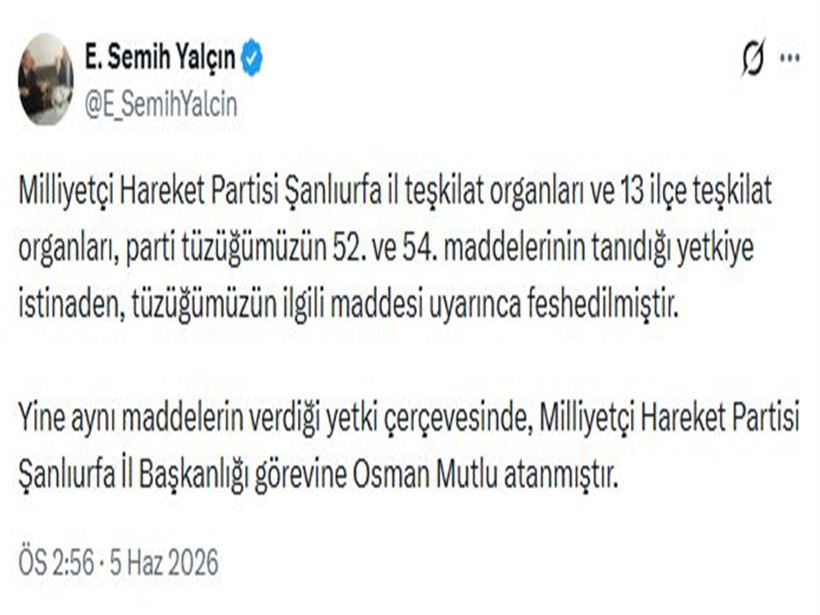 MHP Şanlıurfa il teşkilatı feshedildi - Resim : 1