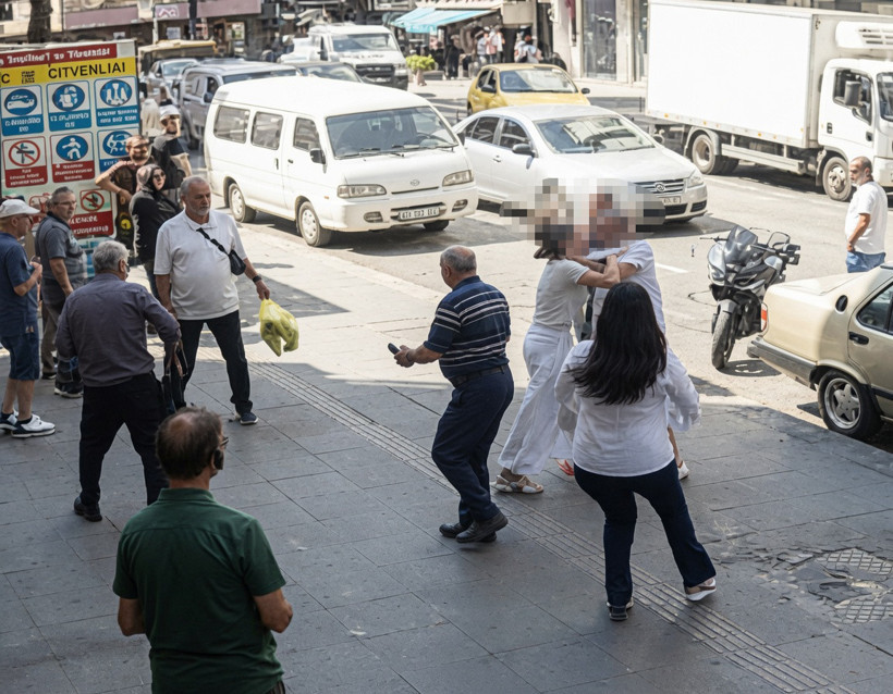 Bir ayna kırıldı, cadde savaş alanına döndü - Resim : 1