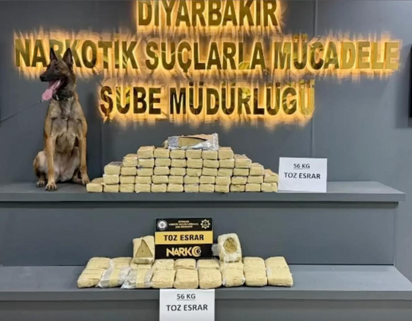 Diyarbakır'da uyuşturucu operasyonu: Araçtan 56 kilo esrar çıktı - Resim : 1