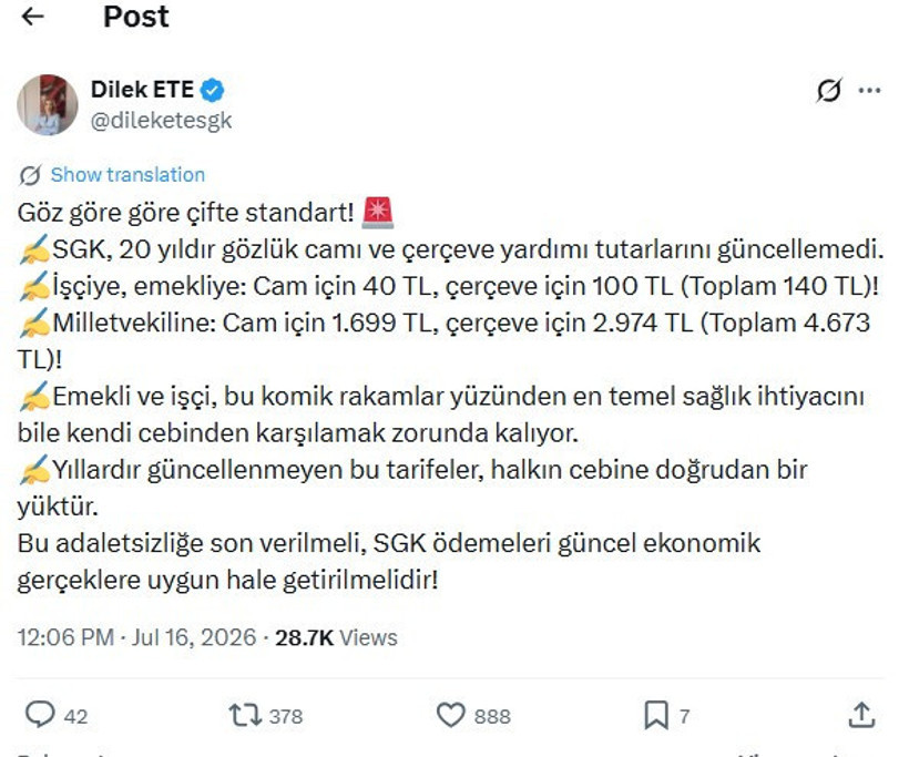 Dilek Ete tek tek açıkladı: SGK gözlük ödemesinde 'çifte standart' - Resim : 1