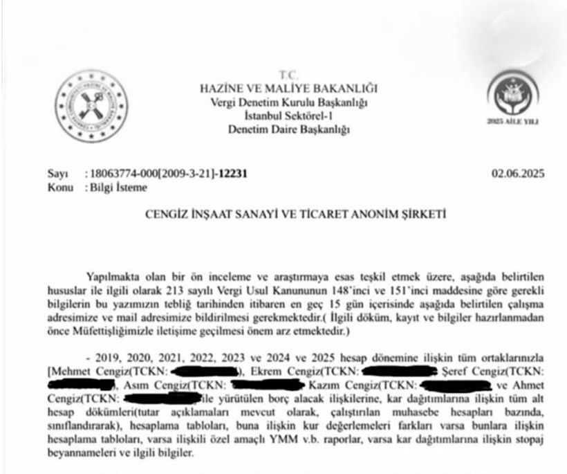 Cengiz Holding'e vergi incelemesinde ani karar: Denetim yetkisi İstanbul'dan Ankara'ya kaydırıldı - Resim : 1