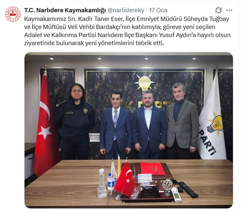 Kaymakamın AKP ilçe başkanlığına destek ziyareti ilçeyi ayağa kaldırdı - Resim : 1