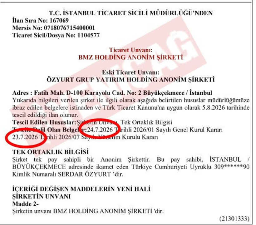 YENİÇAĞ çok konuşulacak belgeleri yayınlıyor... Cem Küçük tutuklanmadan önce silah şirketinde neler oldu: Bilal Erdoğan ayrıntısı - Resim : 7