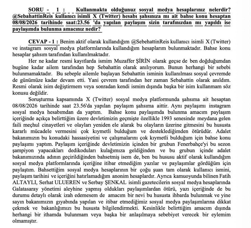 UltrAslan lideri Sebahattin Şirin'in ifadesi ortaya çıktı: Öcalan sözleri için ne dedi? - Resim : 1