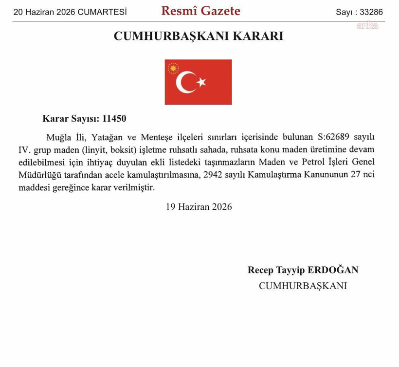 Muğla'da maden üretimi için