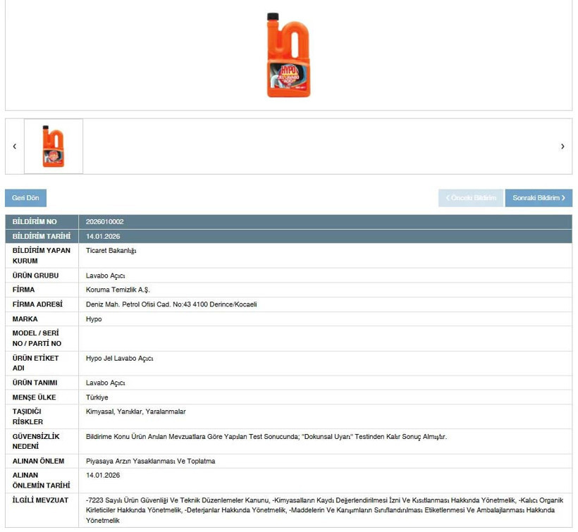 Her evde var: O lavabo açıcı piyasadan toplatılıyor - Resim : 1