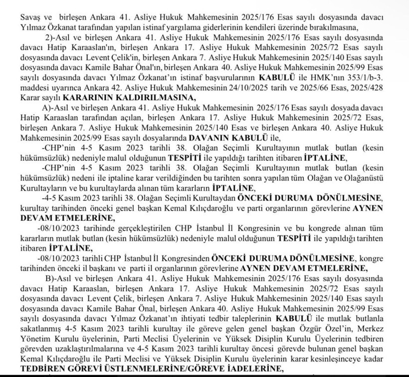 CHP'ye mutlak butlan kararı çıktı - Resim : 1