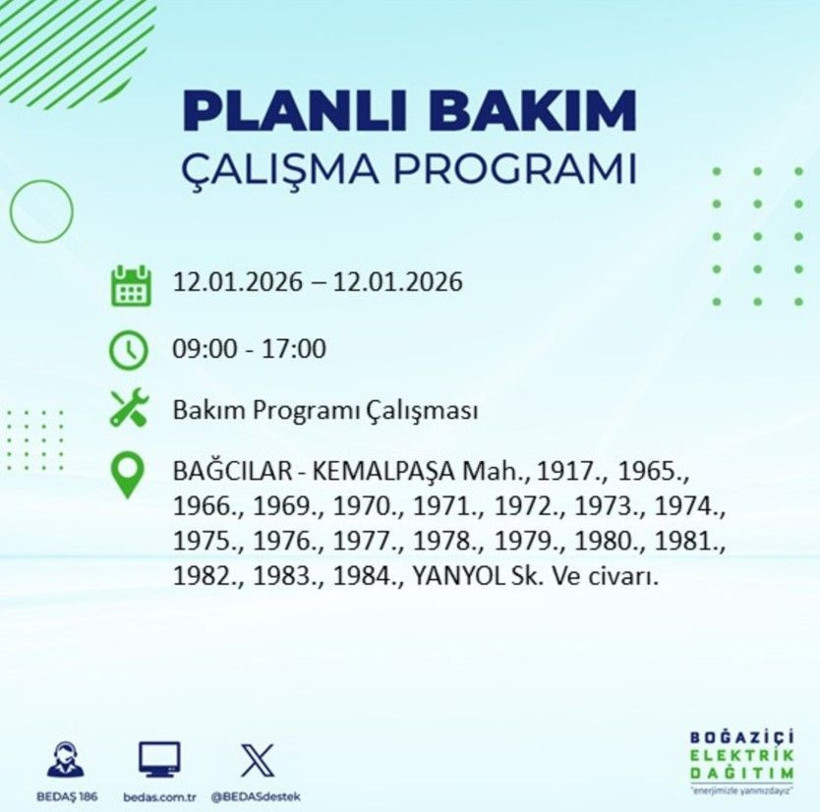 BEDAŞ'tan 1 Mart açıklaması: İstanbul’da ışıklar sönüyor: Hangi ilçeler karanlıkta kalacak? - Resim: 2