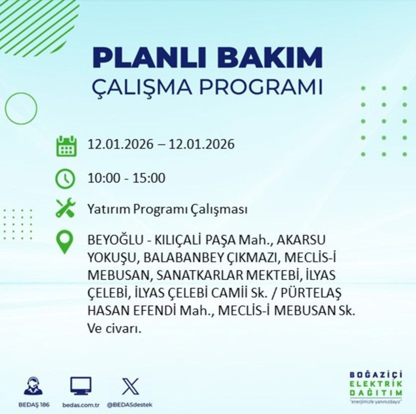 BEDAŞ'tan 1 Mart açıklaması: İstanbul’da ışıklar sönüyor: Hangi ilçeler karanlıkta kalacak? - Resim: 9