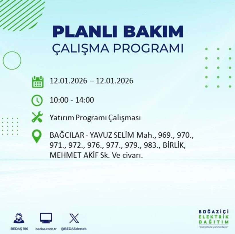 BEDAŞ'tan 1 Mart açıklaması: İstanbul’da ışıklar sönüyor: Hangi ilçeler karanlıkta kalacak? - Resim: 5