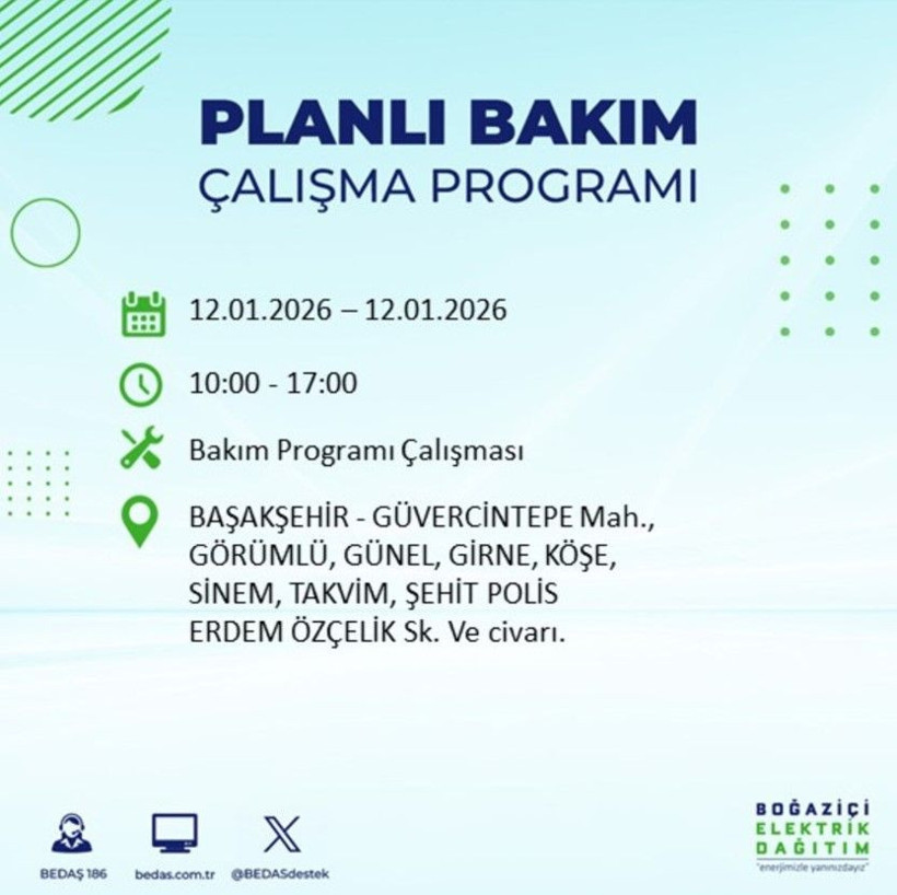 BEDAŞ'tan 1 Mart açıklaması: İstanbul’da ışıklar sönüyor: Hangi ilçeler karanlıkta kalacak? - Resim: 6