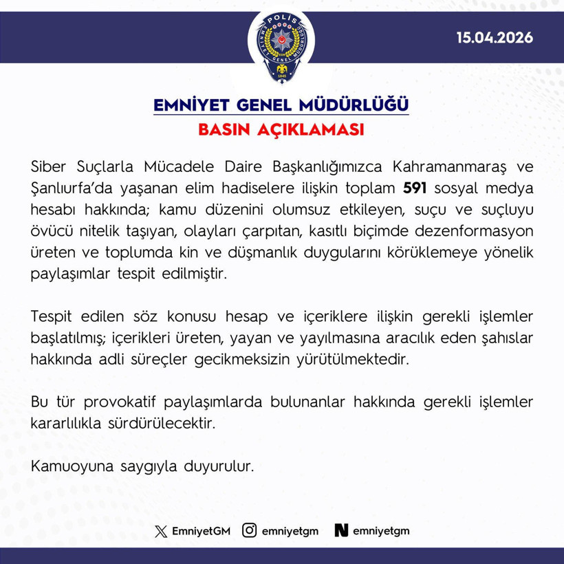 Okul saldırısını &ouml;ven y&uuml;zlerce sosyal medya hesabı tespit edildi: Emniyet Genel M&uuml;d&uuml;rl&uuml;ğ&uuml; a&ccedil;ıkladı - Resim : 3