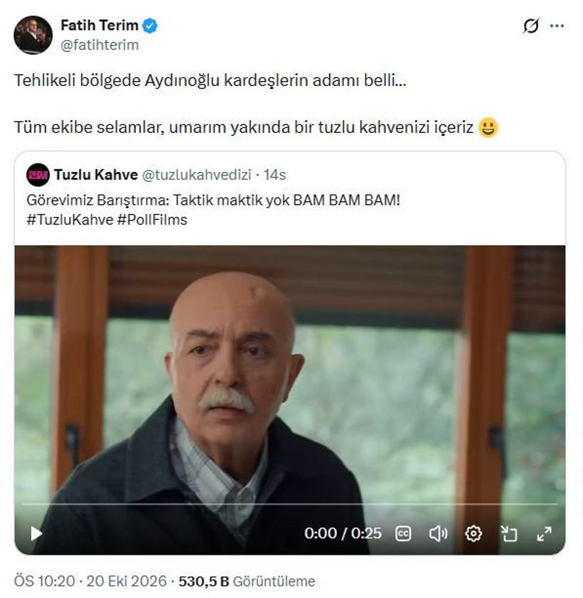 Fatih Terim’den "Tuzlu Kahve" paylaşımı: Umarım yakında içeriz - Resim : 2