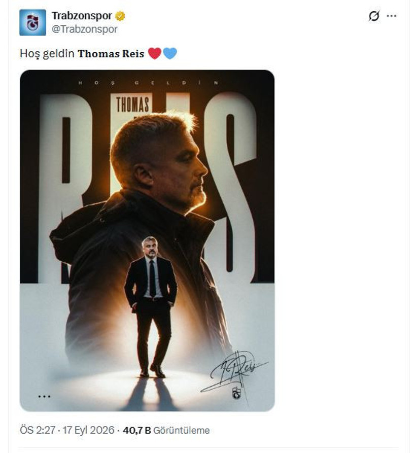 Trabzonspor, Thomas Reis'ı resmen açıkladı - Resim : 1