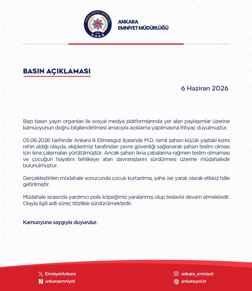 Başkentte nefes kesen operasyon: 3 yaşındaki kızını rehin alan baba etkisiz hale getirildi - Resim: 5