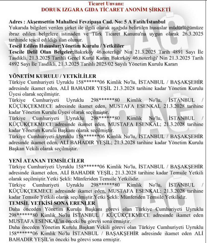 &lsquo;Gıda sekt&ouml;r&uuml;nden kazanıyorum&rsquo; diyen Bilal Erdoğan&rsquo;ın şirket belgeleri - Resim : 6