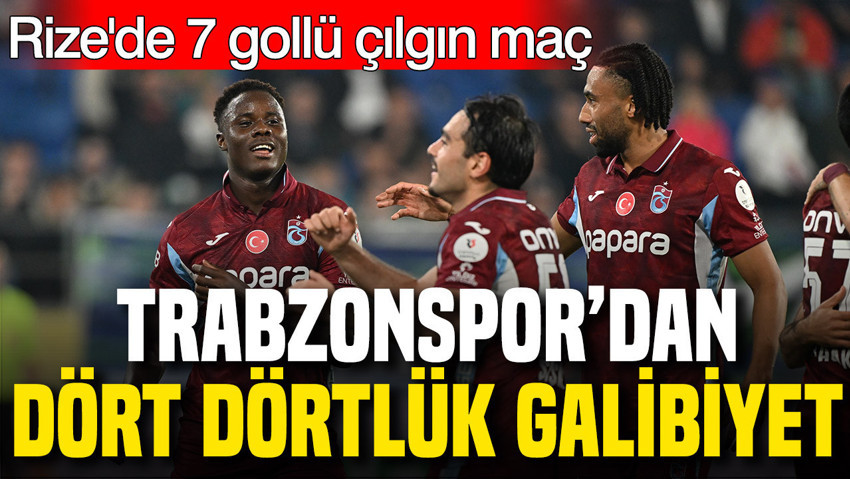 Trabzonspor deplasmanda Rizespor'u 4-3 mağlup etti
