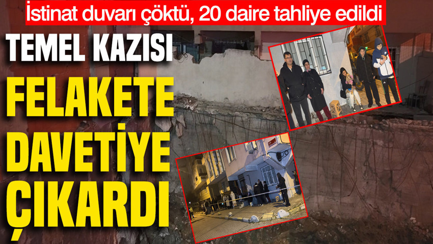 İstanbul Bahçelievler'de istinat duvarı yıkıldı: 20 daire tahliye edildi