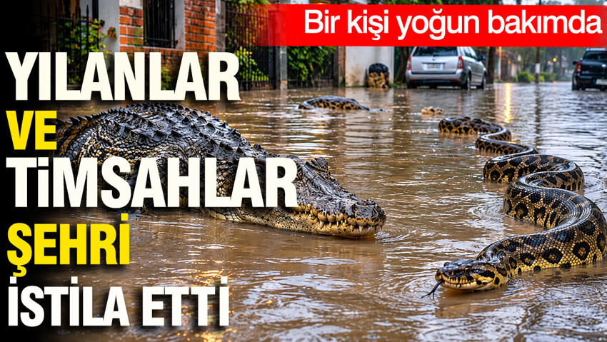 Arjantin'de sel nedeniyle yılanlar ve timsahlar sokaklara indi: 1 çocuğu yılan ısırdı