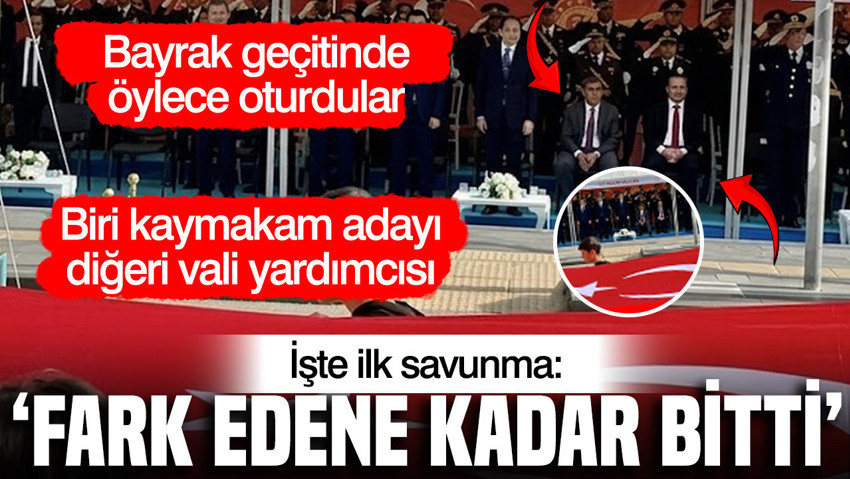 Türk Bayrağı geçişi sırasında ayağa kalkmayan Tokat Vali Yardımcısından açıklama: Fark etmedim