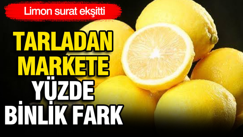 Tarlada 3,9 lira olan limon markette 42,87 liradan satılıyor: Yüzde 1000'lik fark