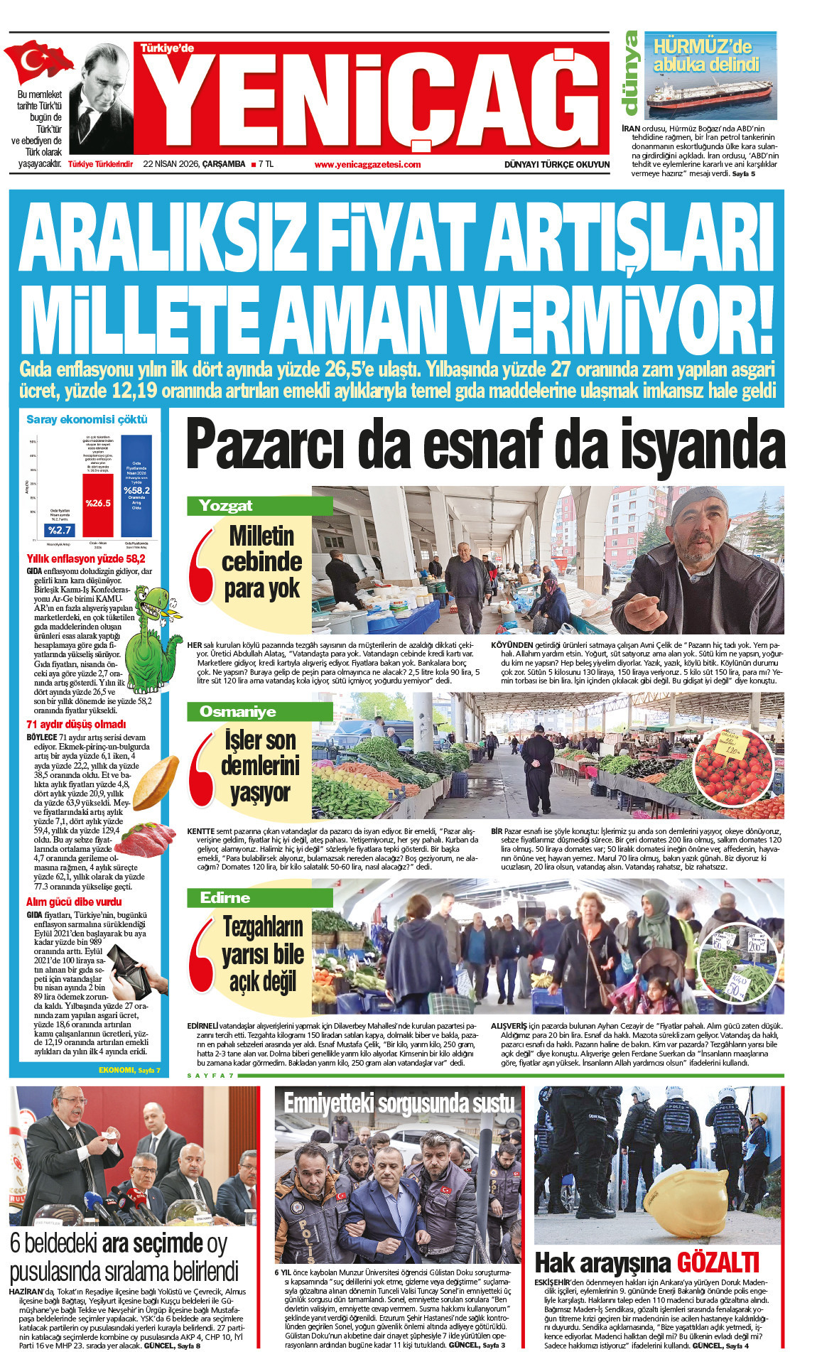 22 Nisan 2026 Çarşamba