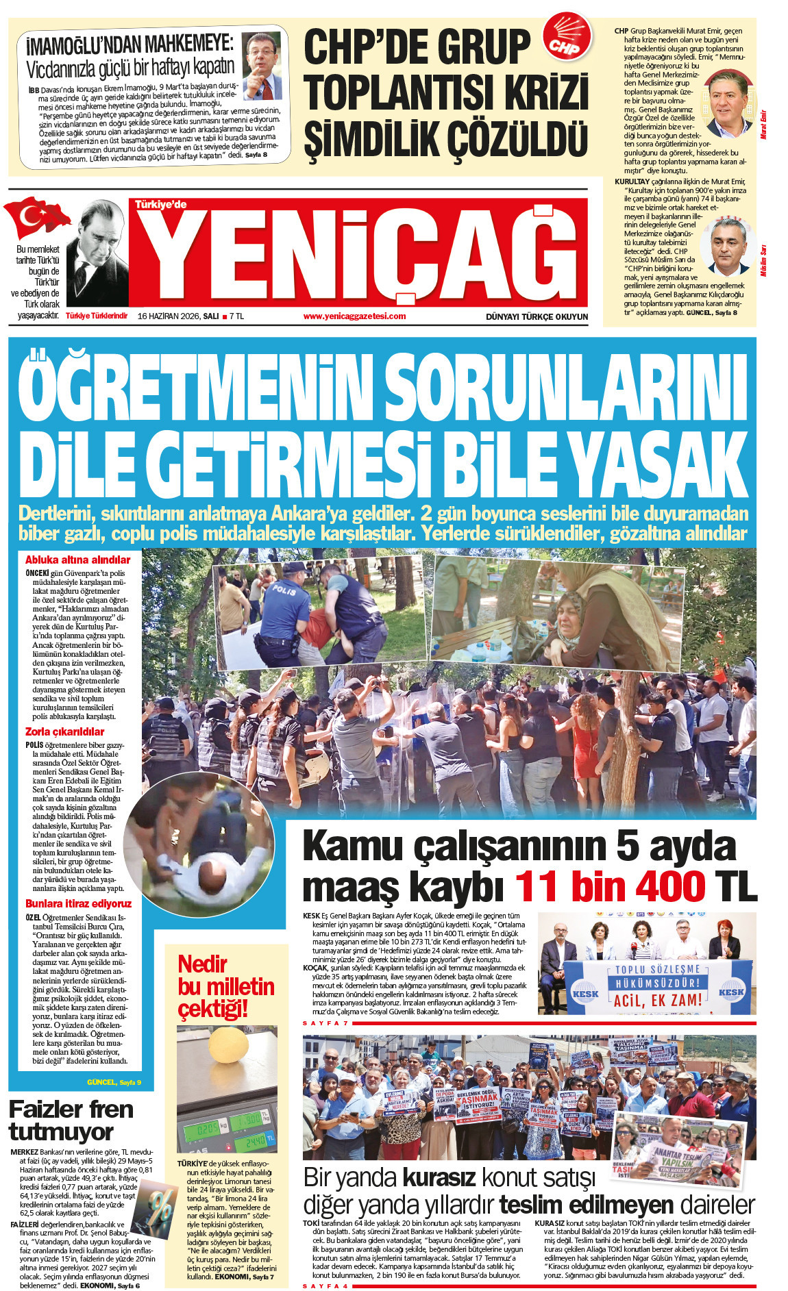 16 Haziran 2026 Salı