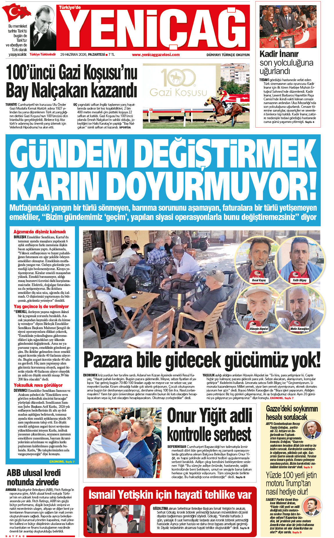 29 Haziran 2026 Pazartesi