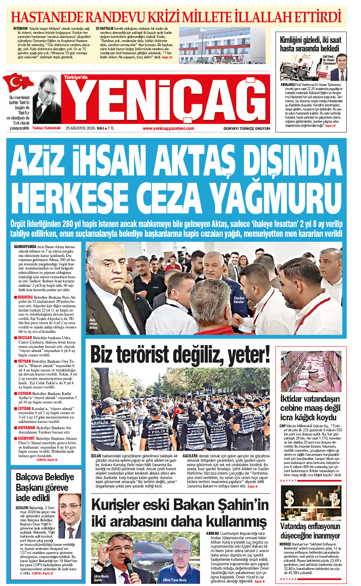 25 Ağustos 2026  Salı