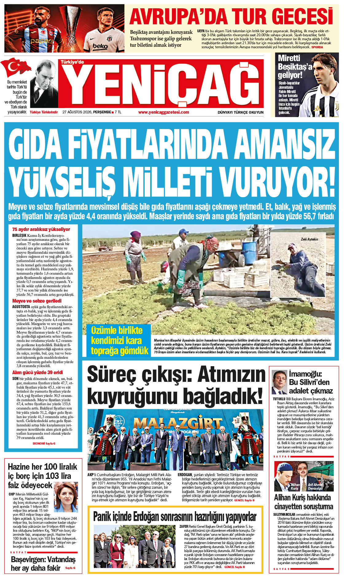 27 Ağustos 2026 Perşembe